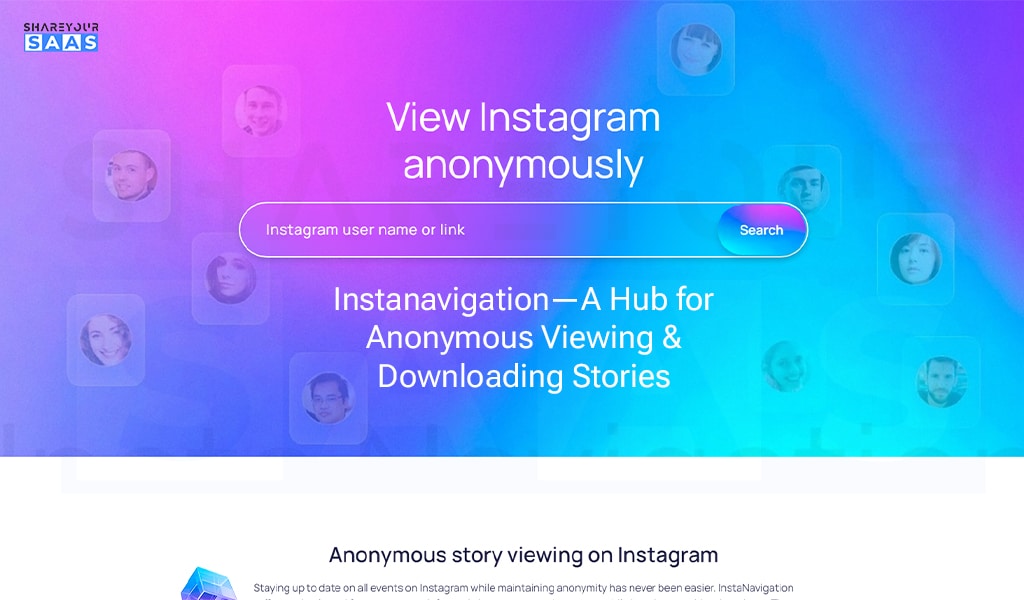 Instanavigation—A Hub for Anonymous Viewing & Downloading Stories