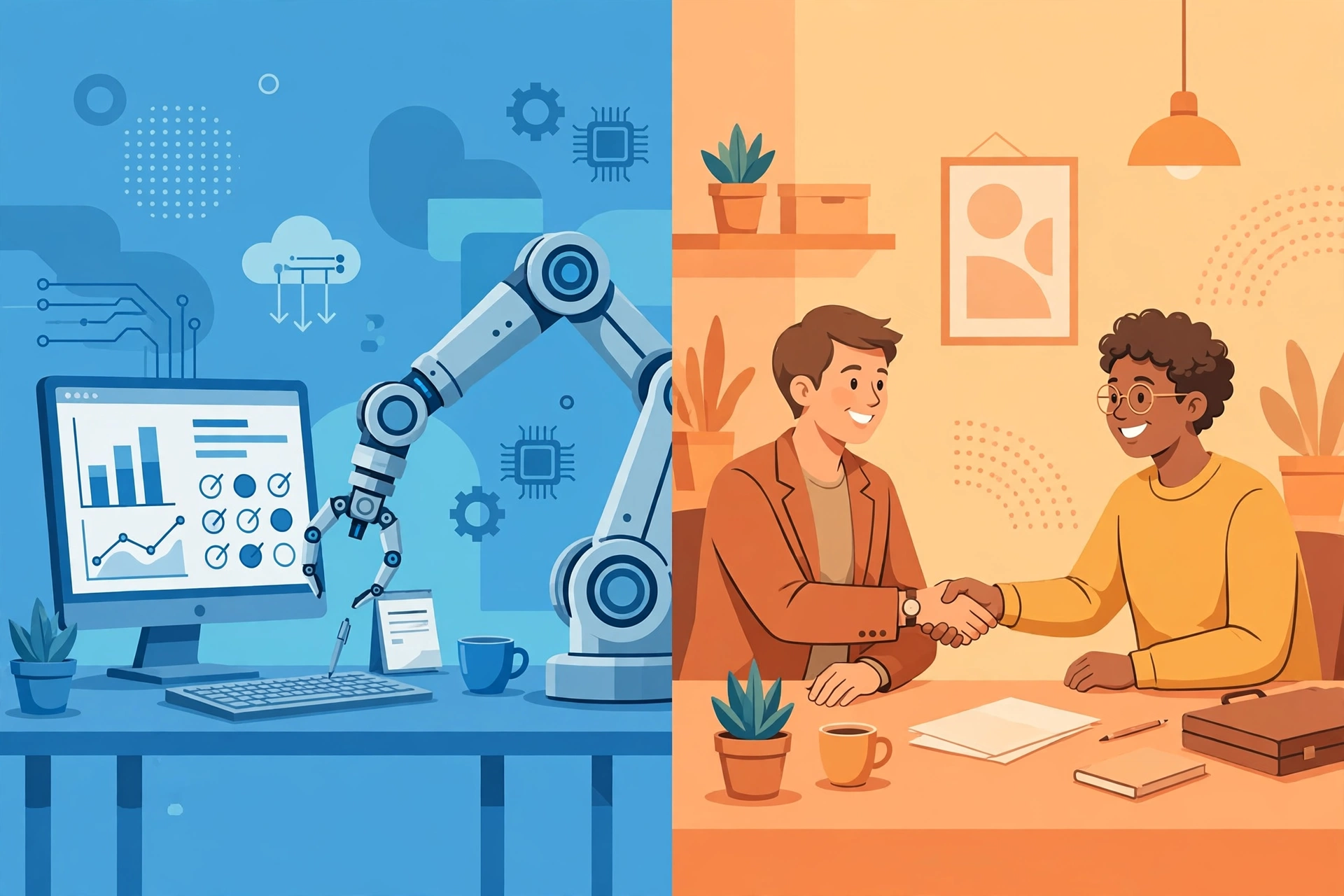 AI vs human tasks in CRM: automation and relationship building