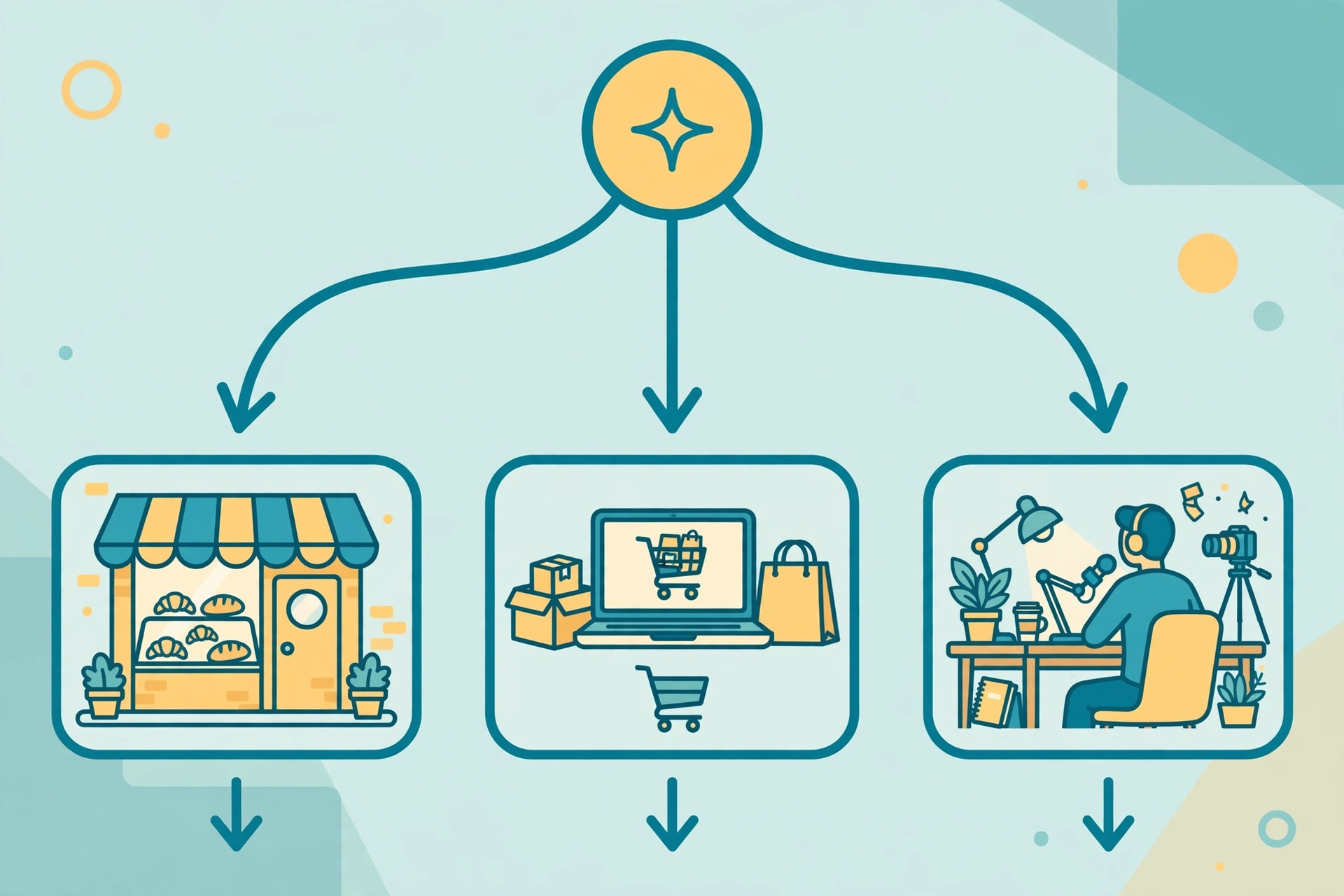 Flowchart for choosing an email marketing tool by business scenario