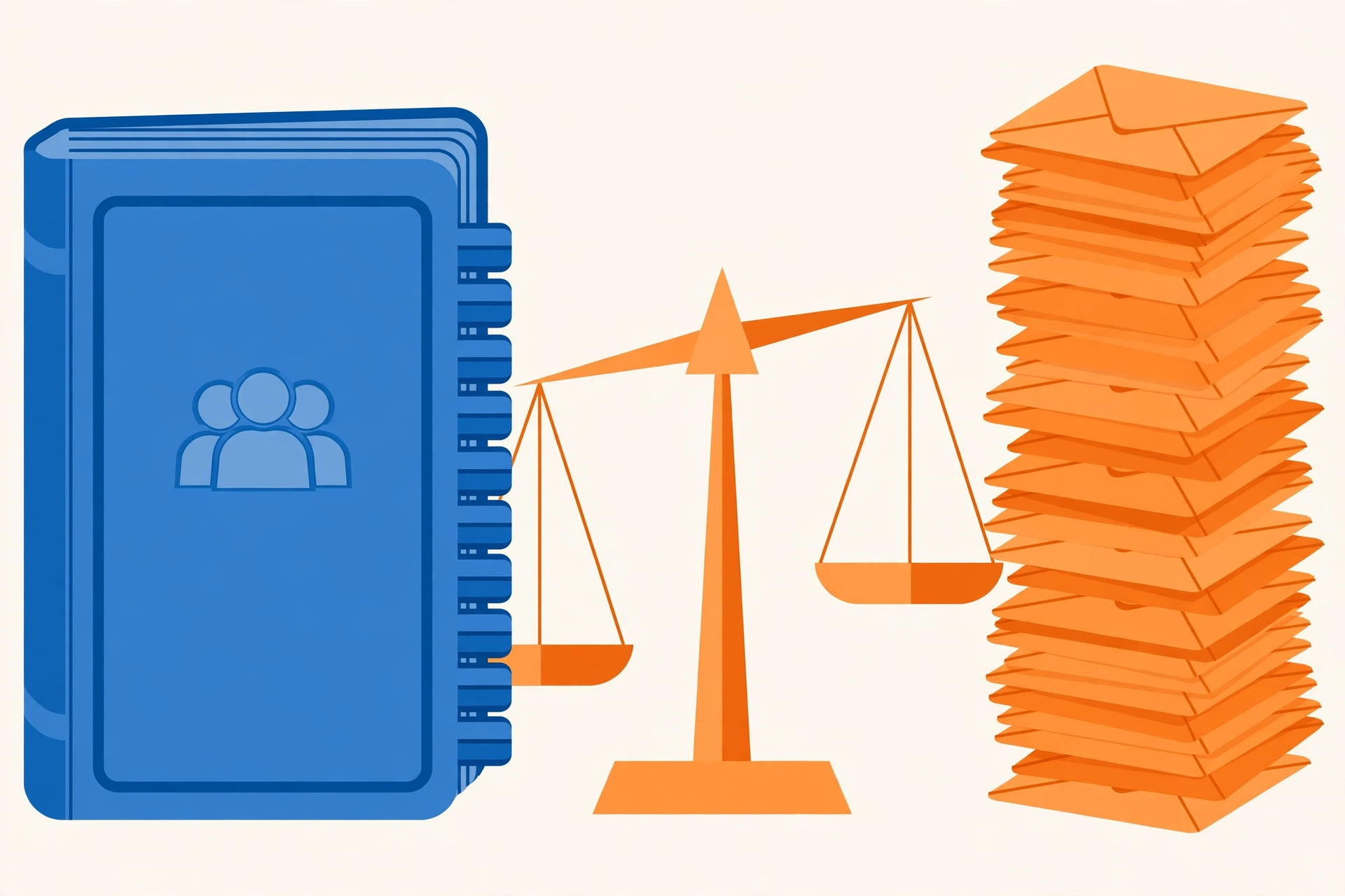 Diagram explaining contacts versus sends limits in free email marketing plans