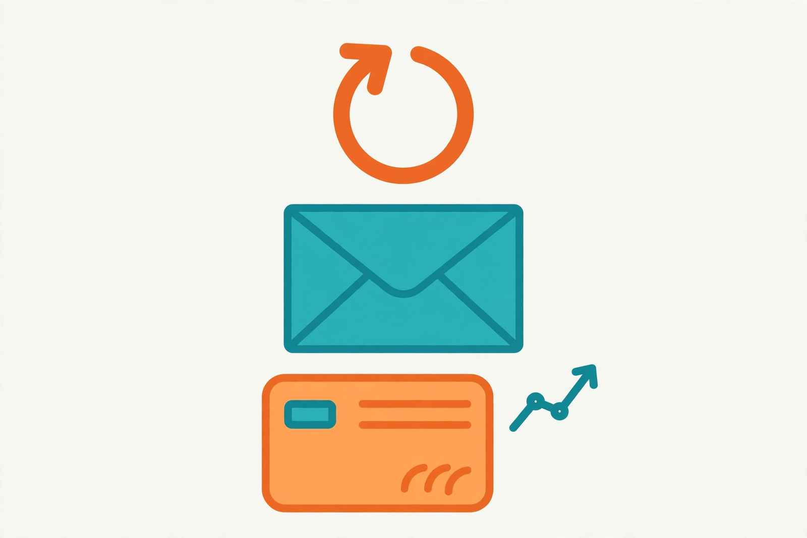 Illustration of automated dunning emails recovering a failed subscription payment